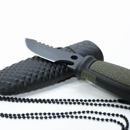 Cuchillo de Supervivencia de Cuello con Funda Táctica