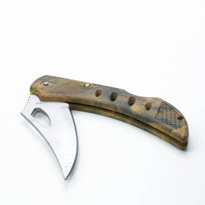 Cuchillo Karambit Plegable con Mango de Camuflaje