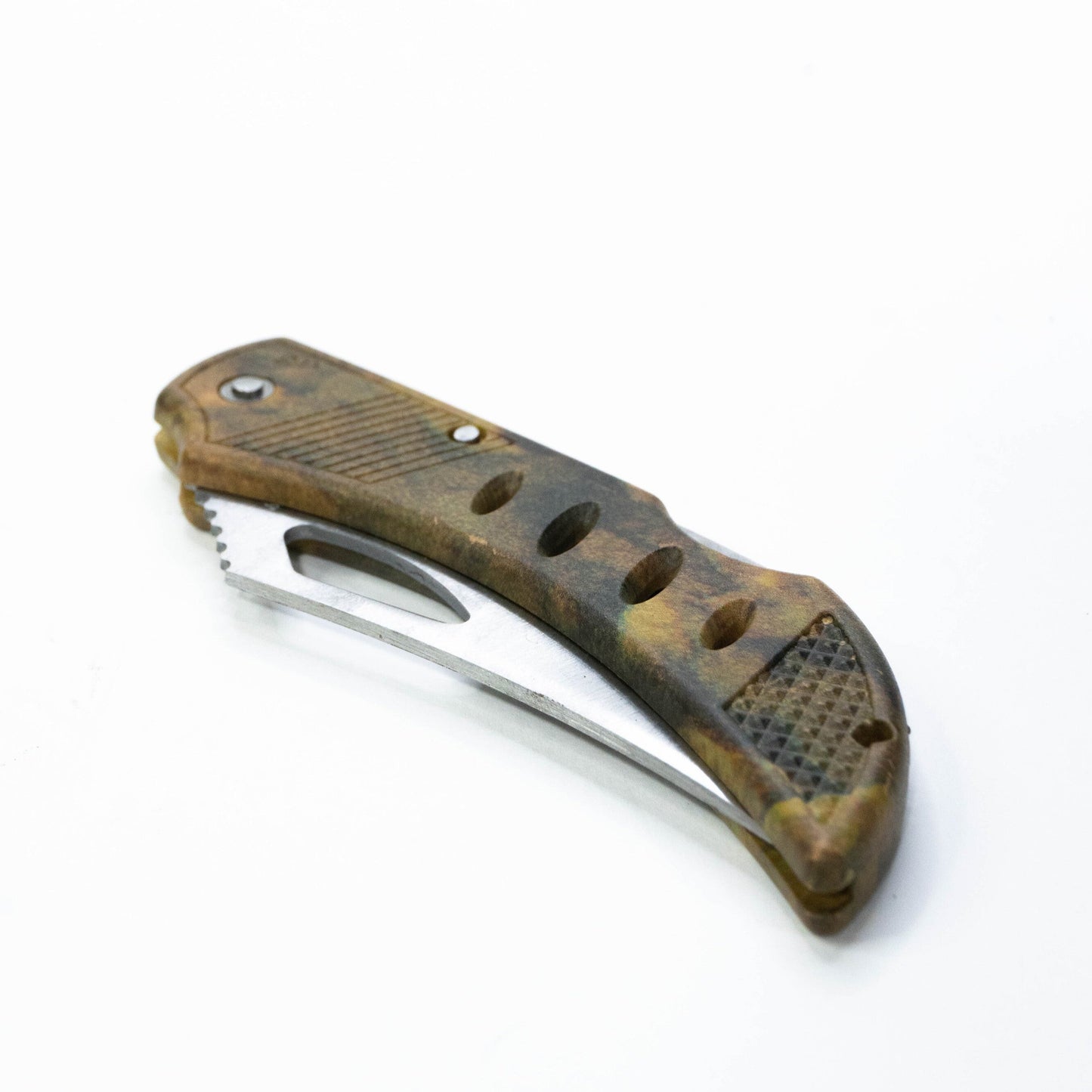 Cuchillo Karambit Plegable con Mango de Camuflaje