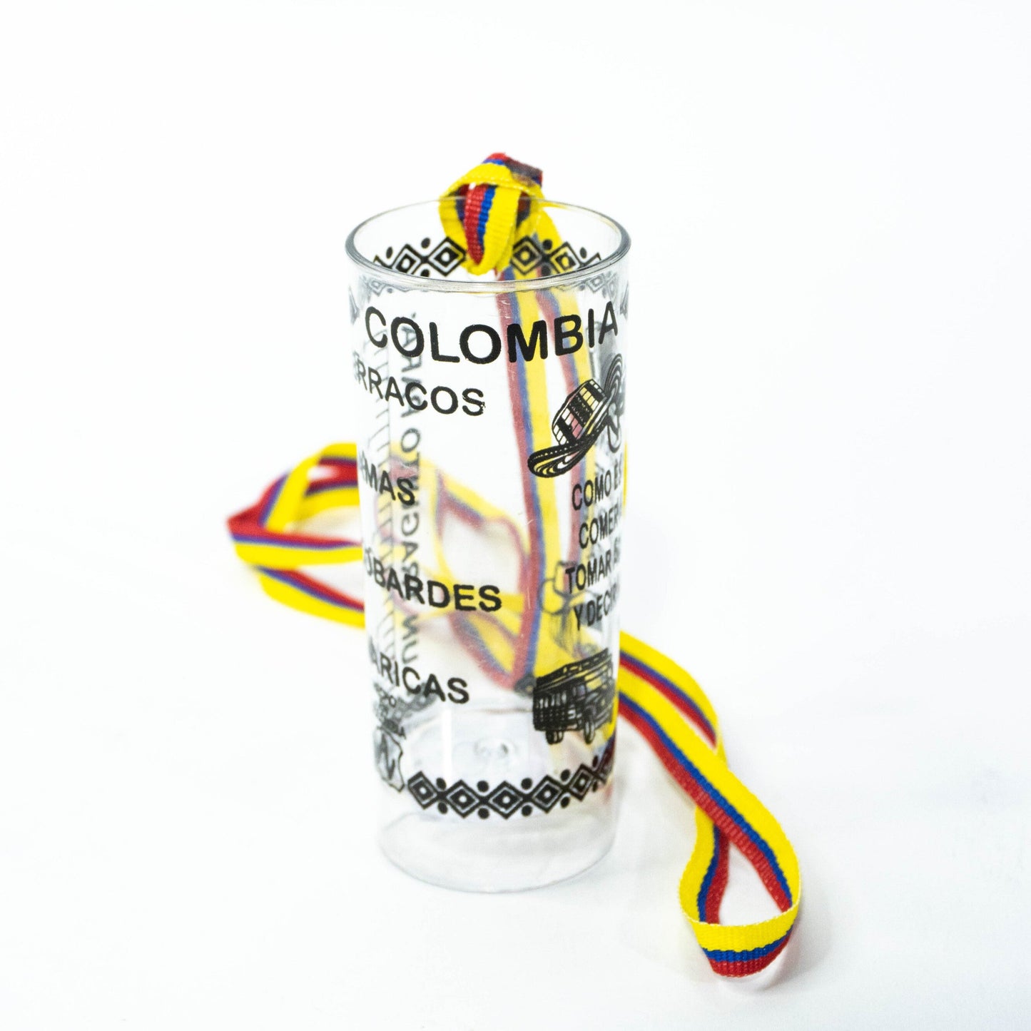 Vaso de Shot "Colombia" con Cinta Decorativa