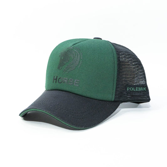 Gorra Trucker Horse Polemik - Verde Oscuro