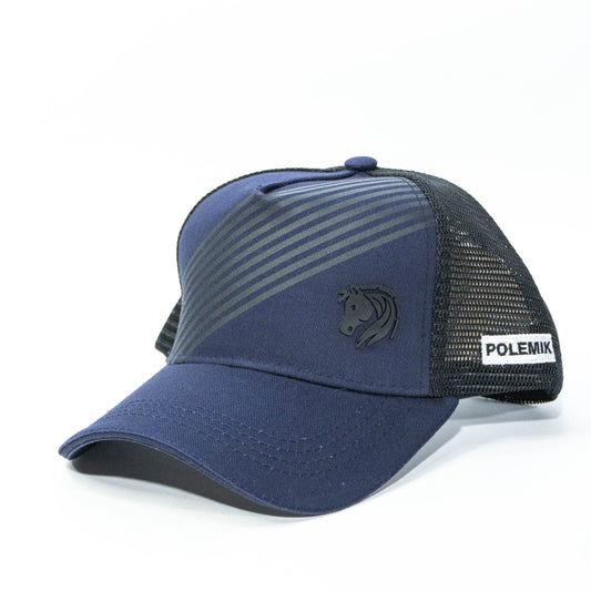 Gorra Trucker Horse Azul Marino y Negro de Polemik